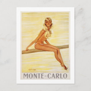 Vintage Monte Carlo, Monaco - Postcard