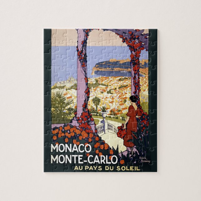 Vintage Monte Carlo Monaco Puzzle (Vertical)