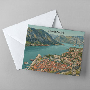 Vintage Montenegro Kotor Bay & Old Town Cruise Postcard