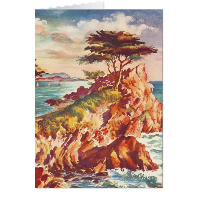 Vintage Monterey Coastline California Tourisme USA (Devant)