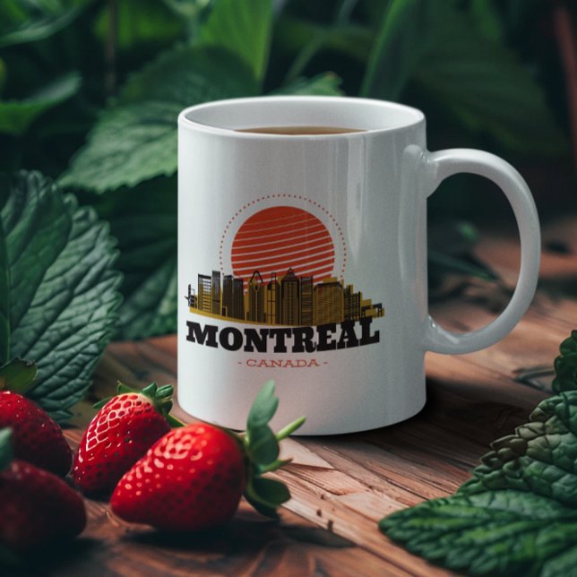 Vintage Montreal Canada Skyline  Coffee Mug (montreal canada coffee mug)
