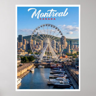 Vintage Montreal Travel Poster