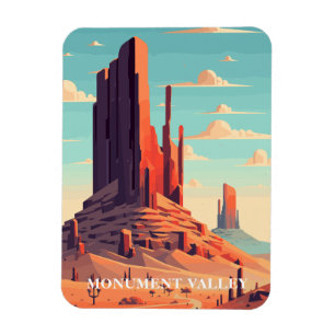 Vintage Monument Valley USA Travel Souvenir Magnet