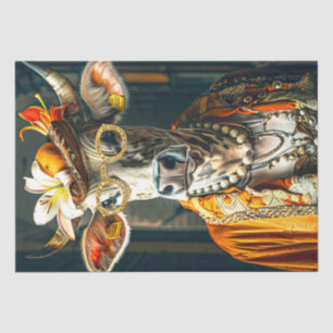 Vintage Moo-gnificent Marigold Cow Decoupage Tissue Paper