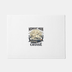 Vintage Moon Car Gothic Classic Auto Halloween Des Doormat