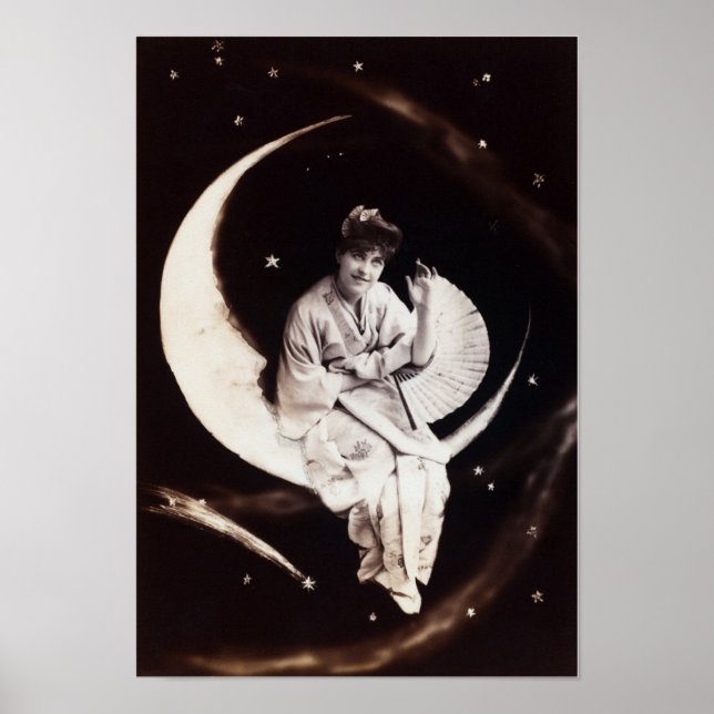 Vintage Moon Lady Poster (Front)