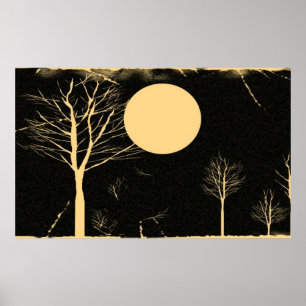 Vintage Moon Night #2 Poster