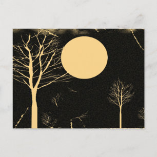 Vintage Moon Night Postcard
