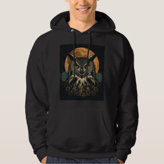 Vintage Moon Owl T-Shirt Hoodie