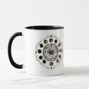 Vintage Moon Phases Compass Coffee Mug