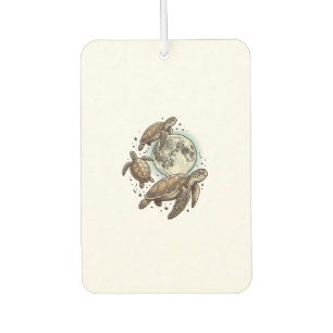 Vintage Moon Sea Turtle Engraving Shirt Design_1 Air Freshener