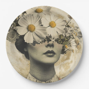 Vintage Moonlit - Boho Vintage Elegance Paper Plate