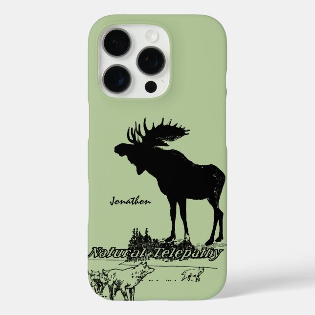 Vintage Moose and Wolf Wildlife -Choose Case Colou (Back)