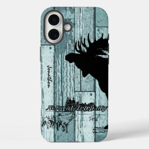 Vintage Moose and Wolf Wildlife iphone 5 Coque