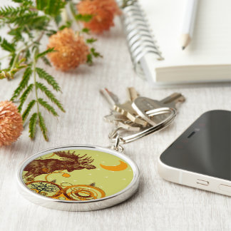 Vintage Moose Gifts Keychain