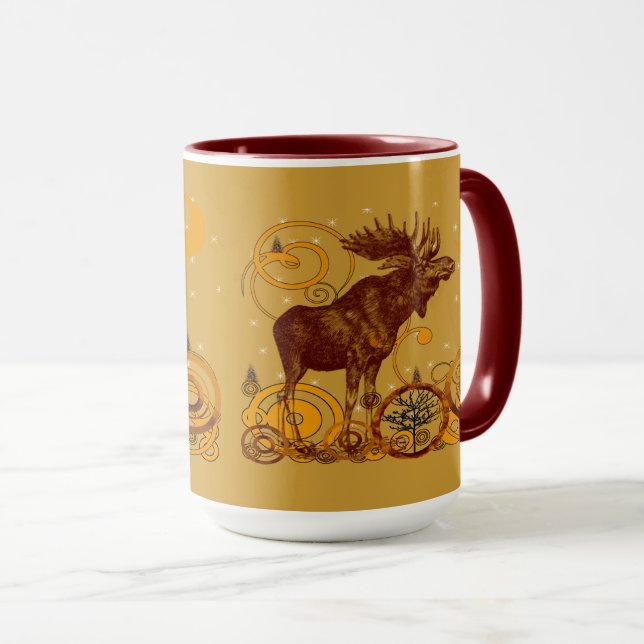 Vintage Moose Gifts Mug (Front Right)
