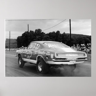 Vintage Mopar Drag - Cuda - Mr 5 & 50 Poster
