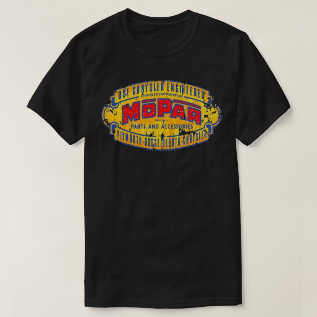 Vintage Mopar Parts Sign T-Shirt (Design Front)