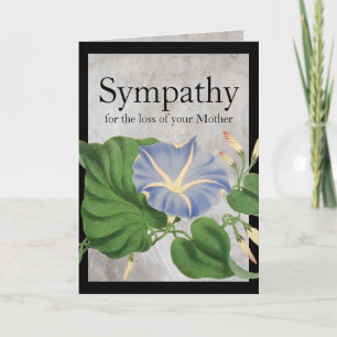 Vintage Morning Glory Botanical Sympathy Card