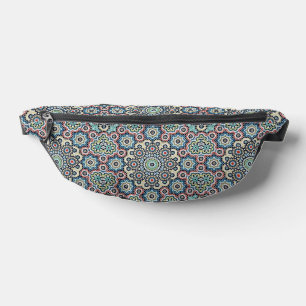 Vintage Moroccan Blue & Teal Pattern Fanny Pack