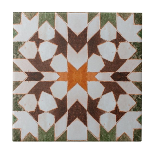 Vintage Moroccan Tile Distressed Style  (Front)