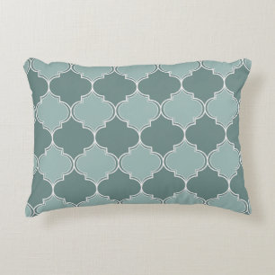 Vintage Moroccan trellis quatrefoil seamless patte Accent Pillow