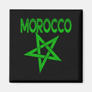 Vintage Morocco I Love Morocco Map Morocco Soccer  Magnet