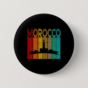 Vintage Morocco Shirt, I Love Morocco Map Morocco 2 Inch Round Button