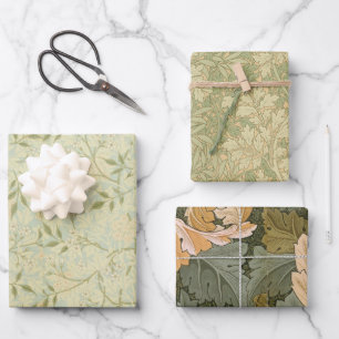 Vintage Morris Foliage Jasmine Acanthus Leaves Wrapping Paper Sheet