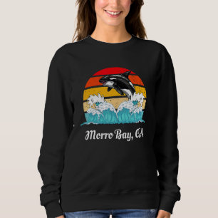 Vintage Morro Bay Ca Distressed Orca Killer Whale  Sweatshirt