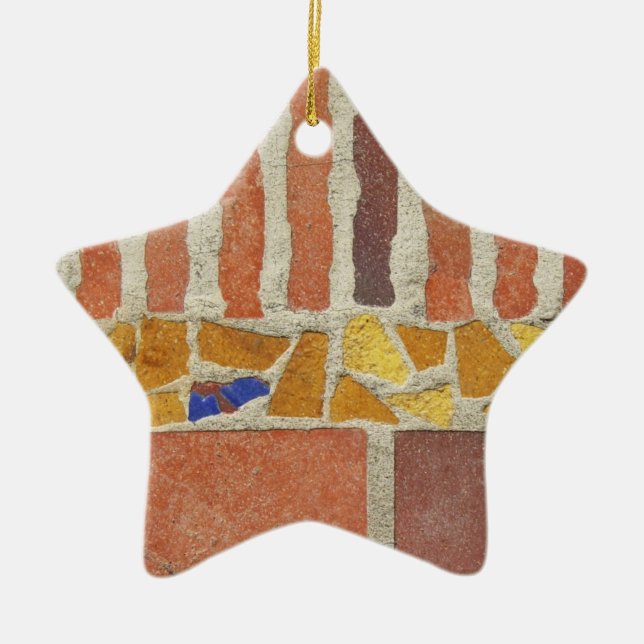 Vintage Mosaic Ceramic Ornament (Front)