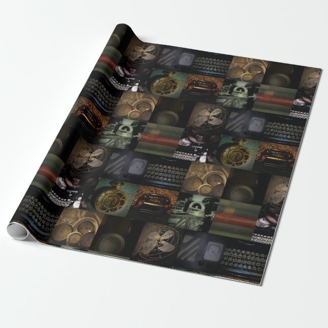 Vintage Mosaic Wrapping Paper (Unrolled)