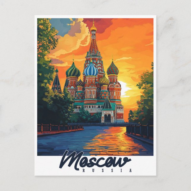 Vintage Moscow, Russia Travel  Postcard (Front)