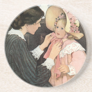 Vintage Mother and Child by Jessie Willcox Smith Coaster