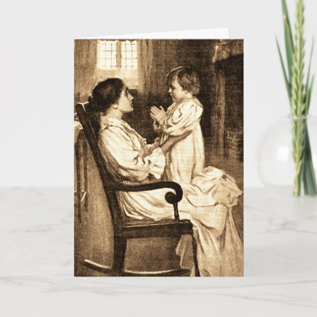 Vintage Mother and Child Card (Front)