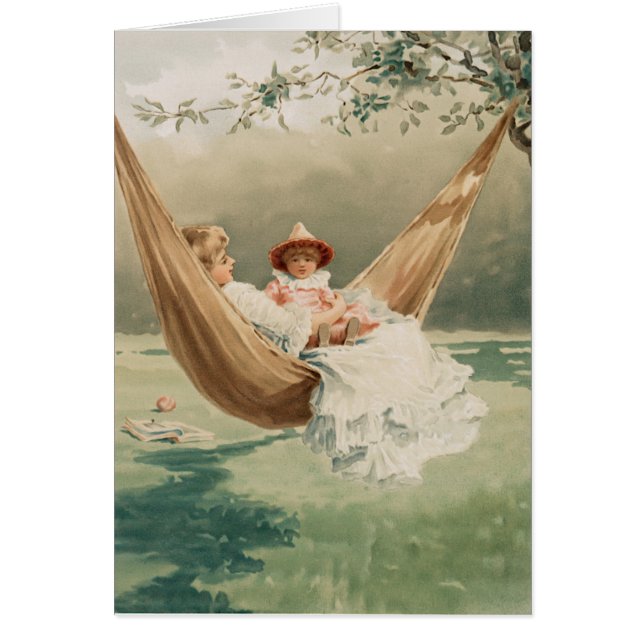 Vintage Mother and child in Hammock Mothers Day (Front)