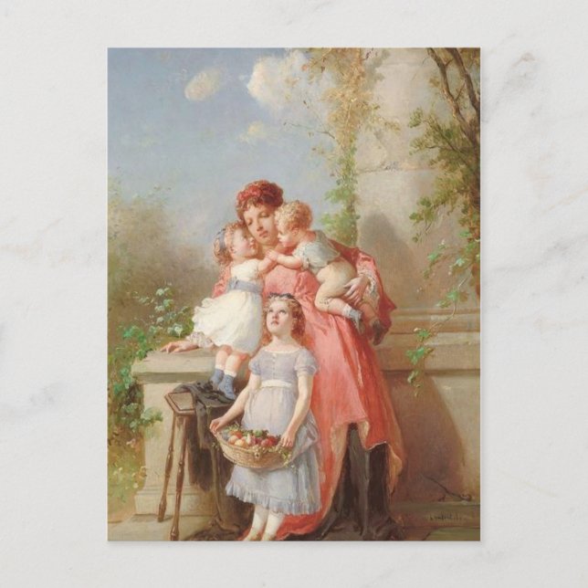 Vintage - Mother & Children Postcard (Front)