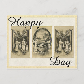 Vintage mother day card with Antique Alphabet Card