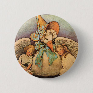 Vintage Mother Goose Children Jessie Willcox Smith 2 Inch Round Button