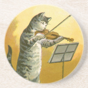 Vintage Mother Goose Nursery Rhyme Hey Diddle Coaster