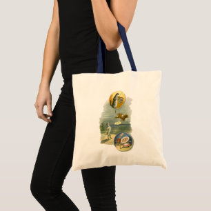Vintage Mother Goose Nursery Rhyme Hey Diddle Tote Bag
