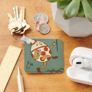 Vintage Mother Goose Nursery Rhyme, Humpty Dumpty Keychain