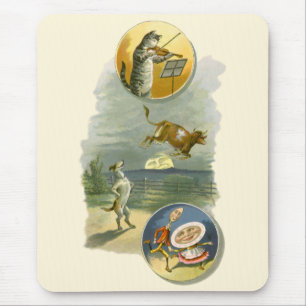 Vintage Mother Goose Nursery Rhyme Poem Mouse Pad