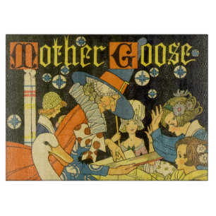 Vintage Mother Goose Reading Books to Children Cutting Board