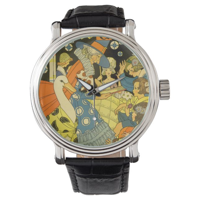 Vintage Mother Goose Reading Books to Children Watch (Front)