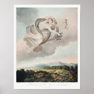 Vintage Mother Nature Illustration Poster