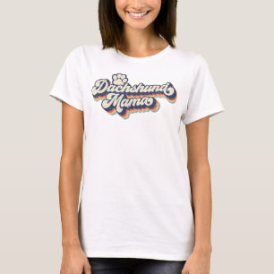 Vintage Mother_s Day Gift Dog Lovers Dachshund Mam T-Shirt