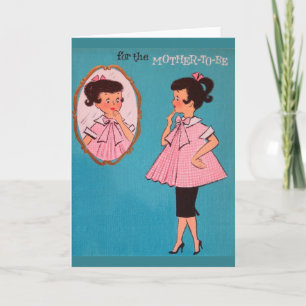 Vintage Mother To Be Baby Shower Greeting Card