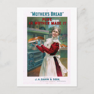 Vintage Mother's Bread Advertisement Postcard