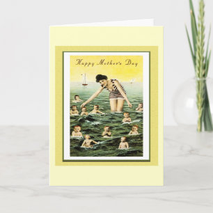 Vintage Mother's Day Baby Swimmers Card
